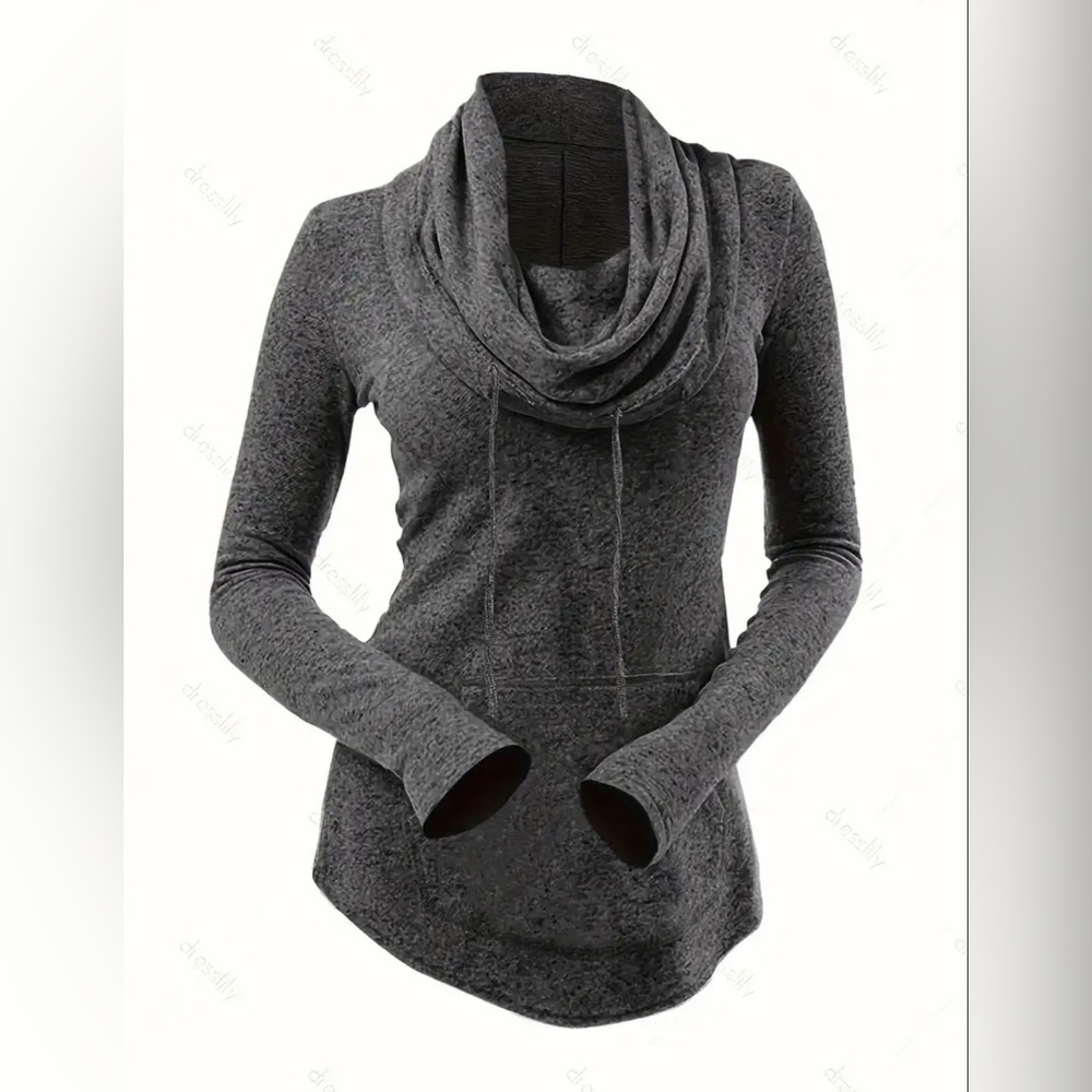 Women’s long sleeve cowl neck top